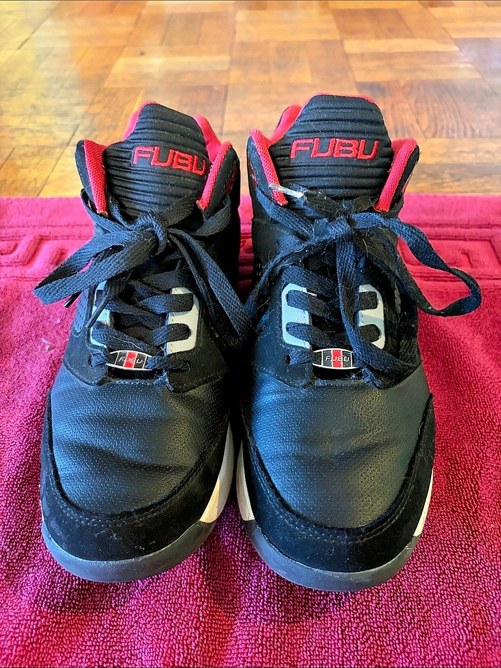 FUBU Men's Black & Red Sneakers US 8.5